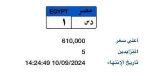 أحدث لوحة سيارة مميزة رقمها "د س- 1" سعرها يتخطى نصف مليون جنيه - بوابة فكرة وي