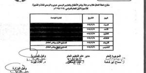 جدول إلحاق مرحلة رياض الأطفال محافظة كفر الشيخ 2024 - 2025 - بوابة فكرة وي