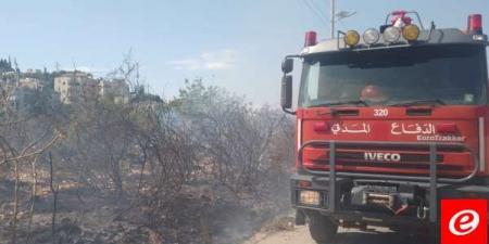 الدفاع المدني: إخماد حريق أعشاب وأشجار إثر غارة إسرائيلية استهدفت خراج الحلوسية ودير قانون النهر - بوابة فكرة وي