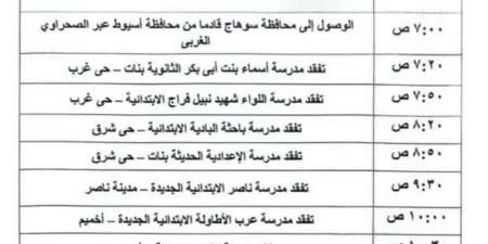 تتضمَّن 10 مدارس.. خريطة زيارة وزير التعليم إلى سوهاج - بوابة فكرة وي