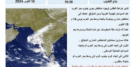 منخفض جوي جنوب بحر العرب الاثنين المقبل ‎ - بوابة فكرة وي