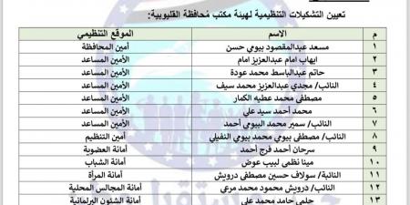 حزب مستقبل وطن يعيد تشكيل أمانة محافظة القليوبية برئاسة المستشار مسعد بيومى - بوابة فكرة وي