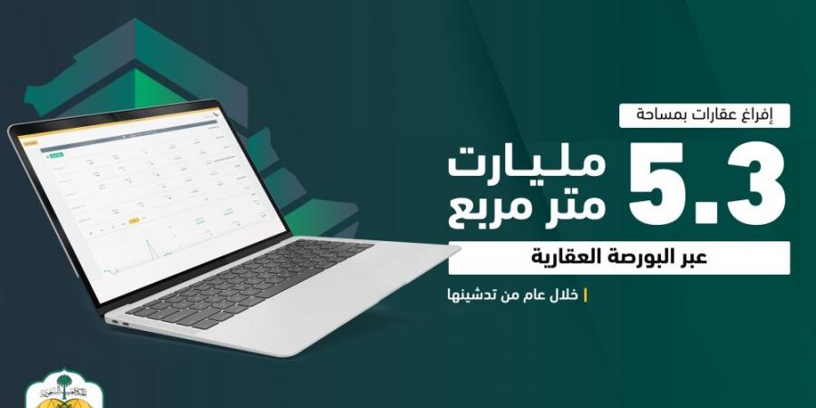 إفراغ عقارات بمساحة 5.3 مليار متر مربع عبر البورصة العقارية - بوابة فكرة وي