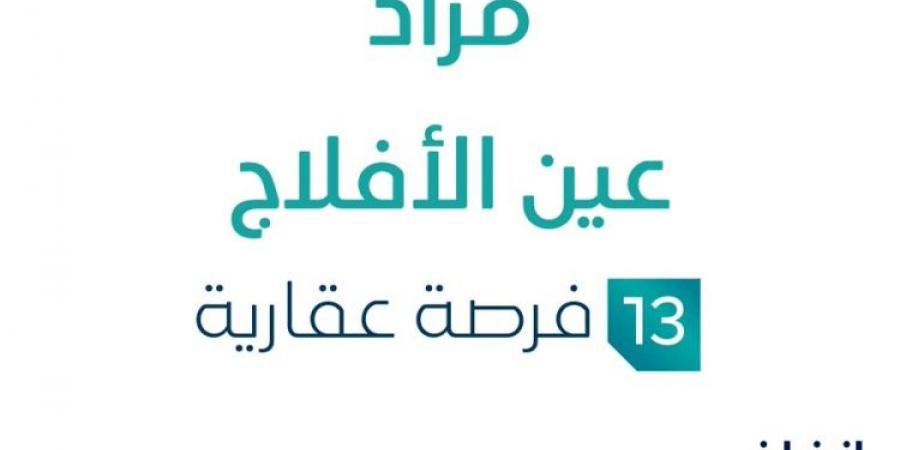 13 فرصة عقارية .. مزاد عقاري جديد من شركة إفادة العقارية في الأفلاج - بوابة فكرة وي