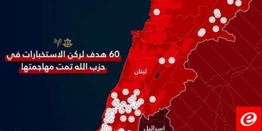 الجيش الإسرائيلي: طائراتنا أغارت على نحو 60 هدفًا لركن الاستخبارات في "حزب الله" في لبنان - بوابة فكرة وي