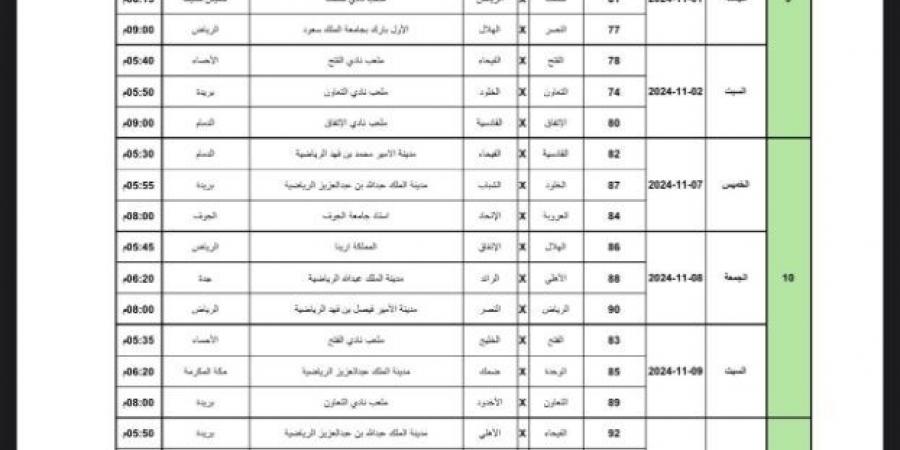 رابطة روشن تعلن عن موعد مباريات الجولات من 9 إلى 13- عاجل - بوابة فكرة وي