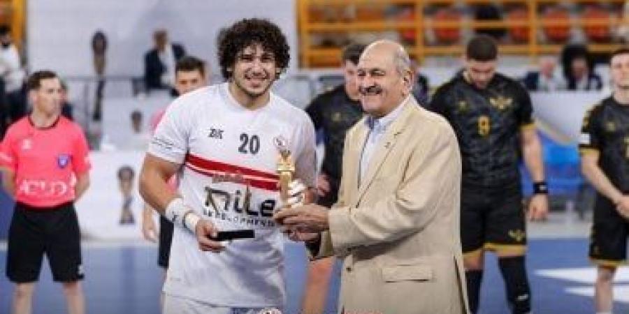 يوسف عزو أفضل لاعب فى مباراة الزمالك أمام كاليفورنيا فى كأس العالم لأندية اليد - بوابة فكرة وي