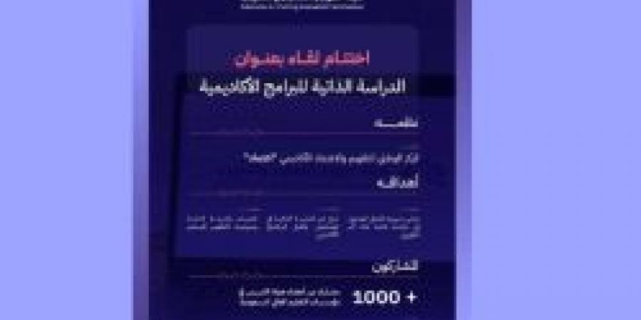 هيئة تقويم التعليم والتدريب تختتم لقاءً بعنوان "الدراسة الذاتية للبرامج الأكاديمية" - بوابة فكرة وي