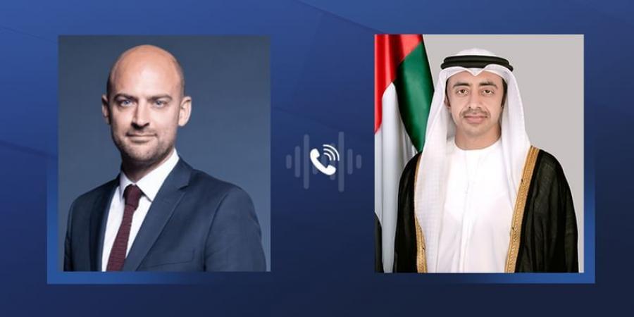 عبدالله بن زايد ووزير الخارجية الفرنسي يبحثان هاتفيا العلاقات الإستراتيجية بين البلدين والتطورات بالمنطقة - بوابة فكرة وي