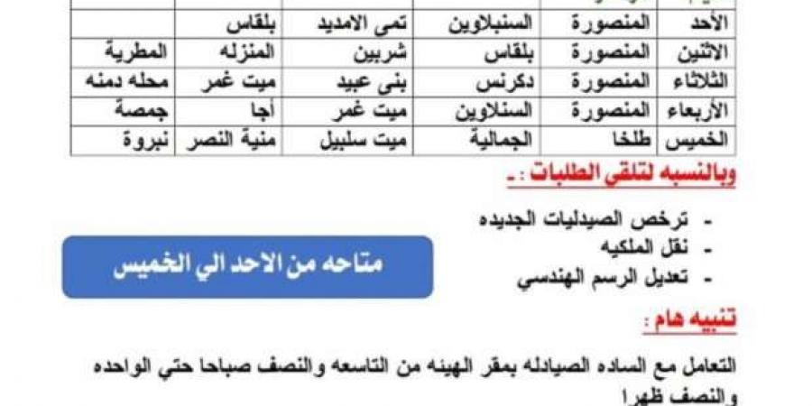 هيئة الدواء تعلن مواعيد تقديم خدماتها في الدقهلية - بوابة فكرة وي