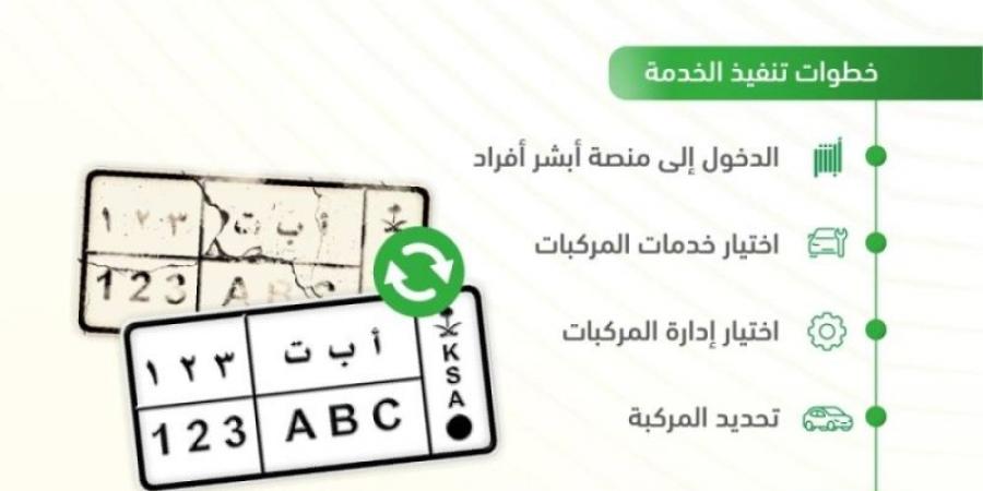 "المرور" توضح خطوات لاستبدال اللوحات التالفة والمفقودة عبر أبشر - بوابة فكرة وي