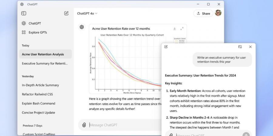 OpenAI تطرح تطبيق ChatGPT لنظام ويندوز - بوابة فكرة وي